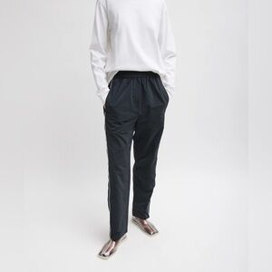 NWT•TIBI Nylon Piped Jogger, S, black